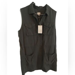 A New Day Olive Green Anorak Utility Cargo Vest
